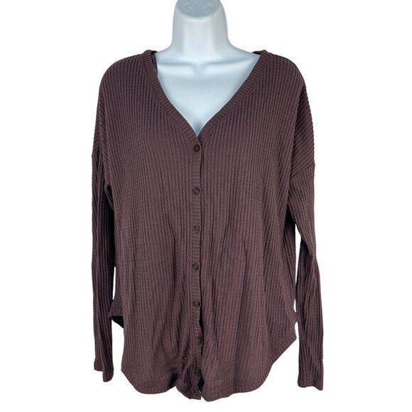 Wild Fable Womens Ribbed Button Front Cardigan Soft Knit Long Sleeve Size M - Picture 1 of 4
